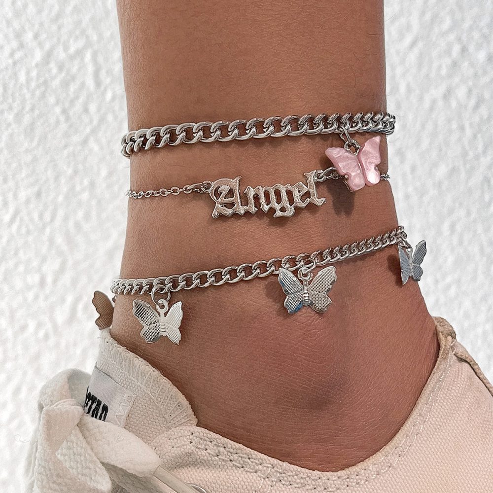Butterfly Anklet 3 Piece Set